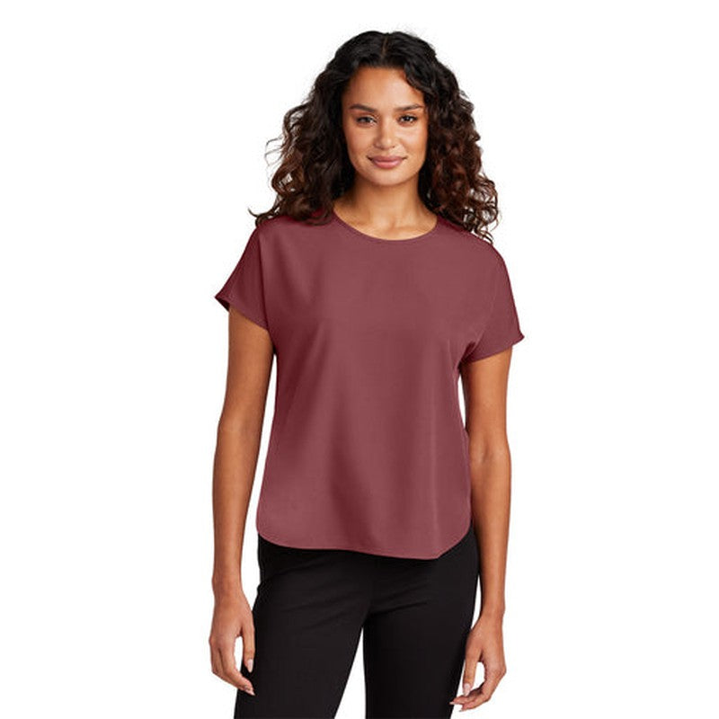 NEW INSIGNIA - Mercer+Mettle™ Women's Stretch Crepe Crew - Rosewood