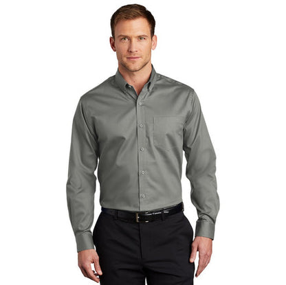 NEW INSIGNIA MEN'S - Port Authority® SuperPro™ Twill Shirt - Monument Grey