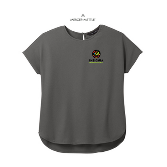 NEW INSIGNIA - Mercer+Mettle™ Women's Stretch Crepe Crew - Anchor Grey