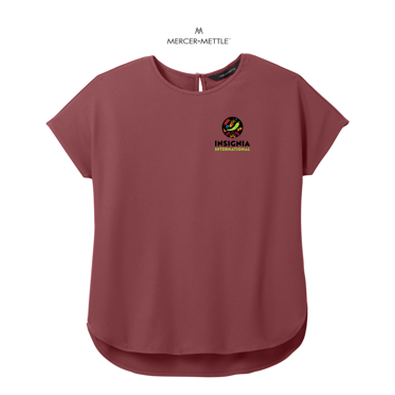 NEW INSIGNIA - Mercer+Mettle™ Women's Stretch Crepe Crew - Rosewood